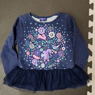 アナスイミニ(ANNA SUI mini)のANNA SUI Mini 　着用少なめトレーナー　チュニック　ネイビー　110(Tシャツ/カットソー)