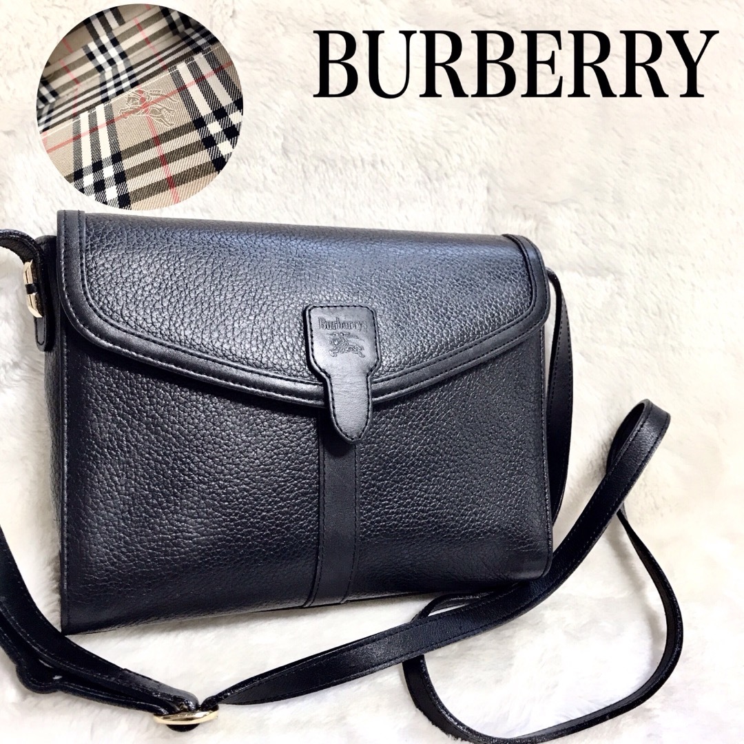 BURBERRY - 美品 BURBERRY オールレザー ショルダーバッグ ノバ