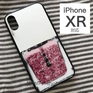 ワンコイン★iPhoneXR ピンク ネイル デザイン ケース ワイヤレス充電可(iPhoneケース)