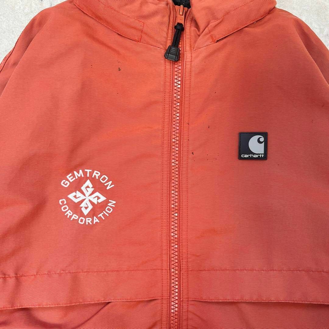 carhartt(カーハート)の【90s カーハート】 ナイロン ワークジャケット ブルゾン パーカーオレンジ メンズのジャケット/アウター(ナイロンジャケット)の商品写真