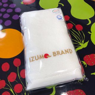 新品　『IZUMO BRAND』の刺繍入り　フェイスタオル　ホワイト(タオル/バス用品)