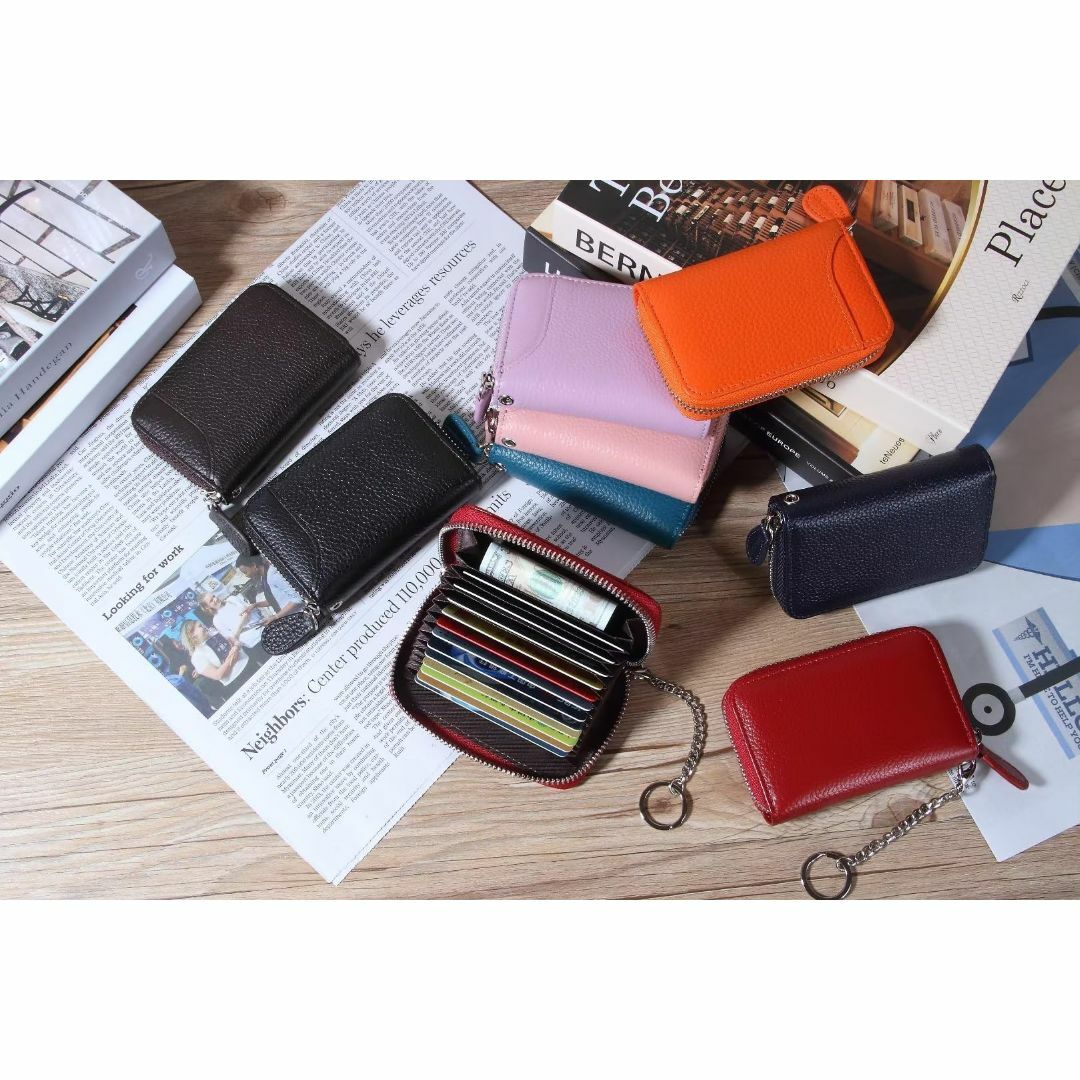 【色: シャンパンゴールド】財布 Rfid レザー カードケース カード入れ 大 メンズのバッグ(その他)の商品写真