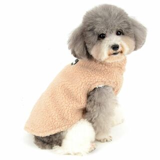 【色: ブラウン】ZUNEA 犬服 秋冬 ジャケット コート 小型犬 おしゃれ (その他)