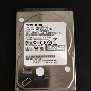 トウシバ(東芝)の中古ハードディスク HDD 1TB ノートPC用(PCパーツ)
