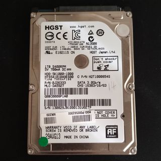 中古ハードディスク HDD 1TB ノートPC用(PCパーツ)