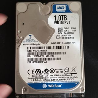 中古ハードディスク HDD 1TB ノートPC用(PCパーツ)