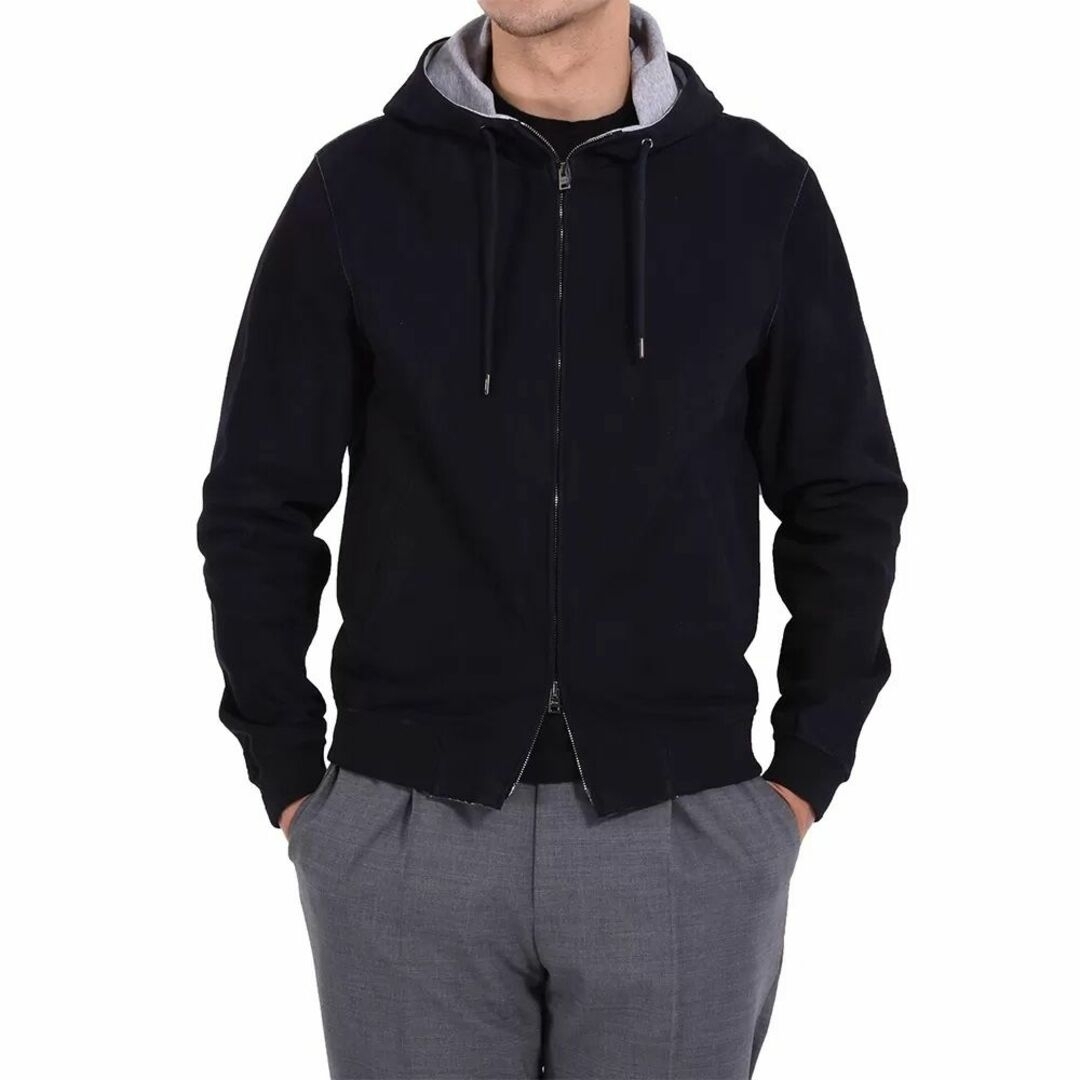 HERNO ヘルノ ボンディング スウェード フーデッド ブルゾン レザー HERNO ヘルノ ボンディング スウェード フーデッド ブルゾン レザー