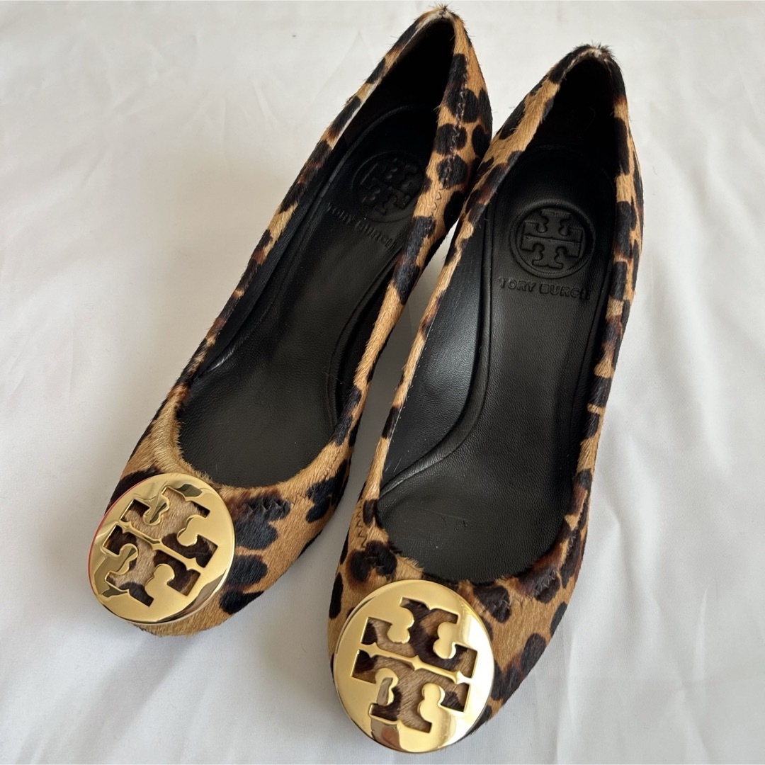 TORY BURCH トリーバーチ ウェッジソールパンプス ヒョウ柄 5.5