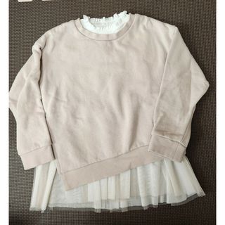 ブランシェス(Branshes)の着用回数少なめ　ブランシェス　チュニック　ベージュ　100(Tシャツ/カットソー)