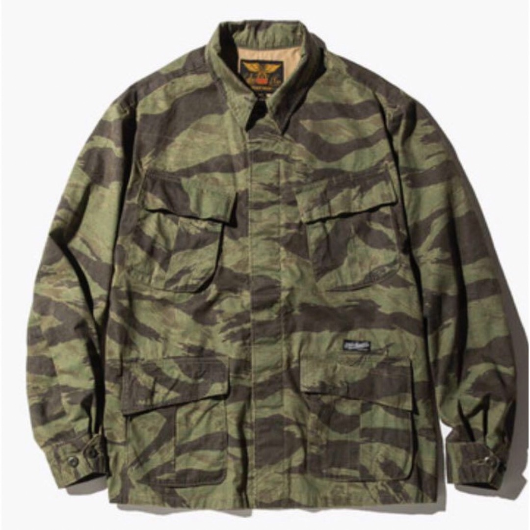 CALEE Tiger camo military jacket素材コットン100%