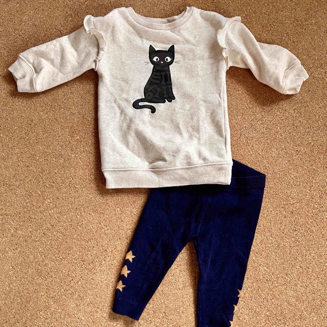 babyGAP(ベビーギャップ)のbabyGAP　レギンス&スウェットワンピース　80センチ キッズ/ベビー/マタニティのベビー服(~85cm)(ワンピース)の商品写真