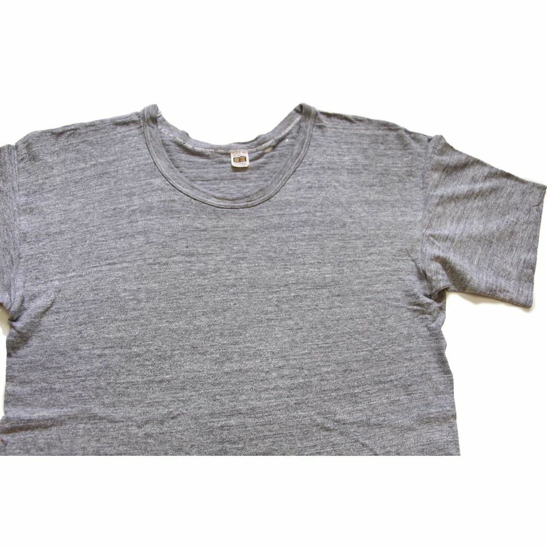 Russell Athletic - 60s USA製 Russell Southernラッセルサウザン 無地 コットンTシャツ ボロ 杢グレー XL★ビンテージ ダメージ インナー アンダー