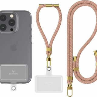 ✨ペアで使える✨　2本入り　スマホストラップ、スマホショルダー　レインボー(ストラップ/イヤホンジャック)