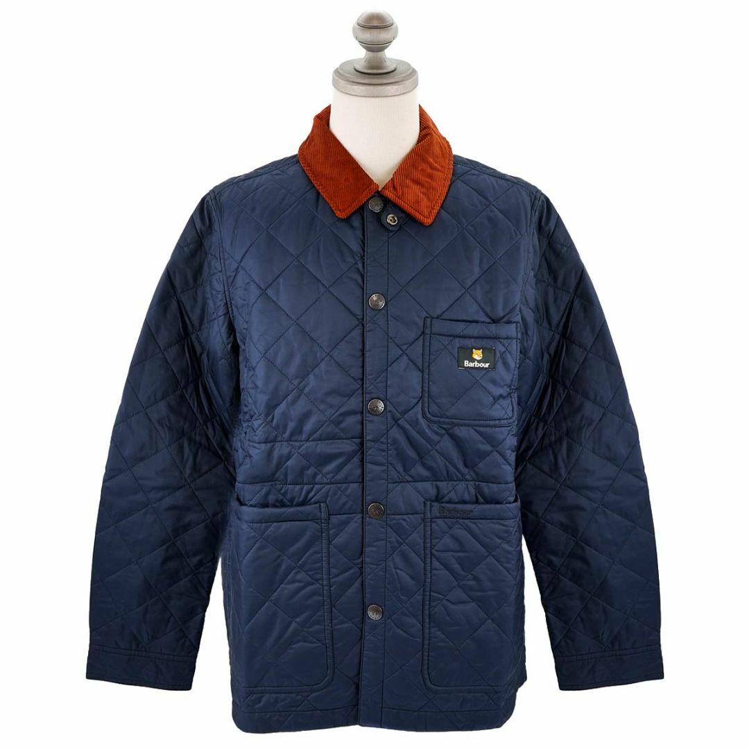 Barbour(バーブァー)のBARBOUR×MAISON KITSUNE バブアー×メゾンキツネ 2023年-2024年秋冬新作 ジャケット MQU1735 男女兼用 コラボ NY71 ネイビー Mサイズ メンズのジャケット/アウター(ブルゾン)の商品写真