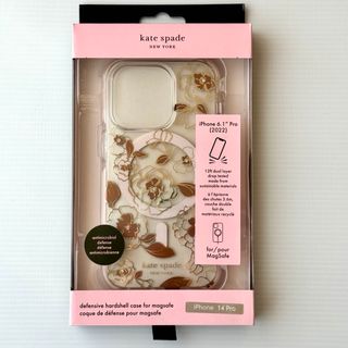 ケイトスペードニューヨーク(kate spade new york)のケイトスペード　iPhone 14 pro ケース 　ゴールドフローラル(iPhoneケース)