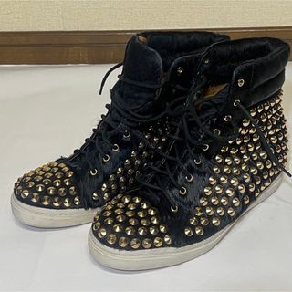 ジェフリーキャンベル(JEFFREY CAMPBELL)のJEFFREY CAMPBELL スタッズ&ハラコブーツ　US9  27cm(ブーツ)