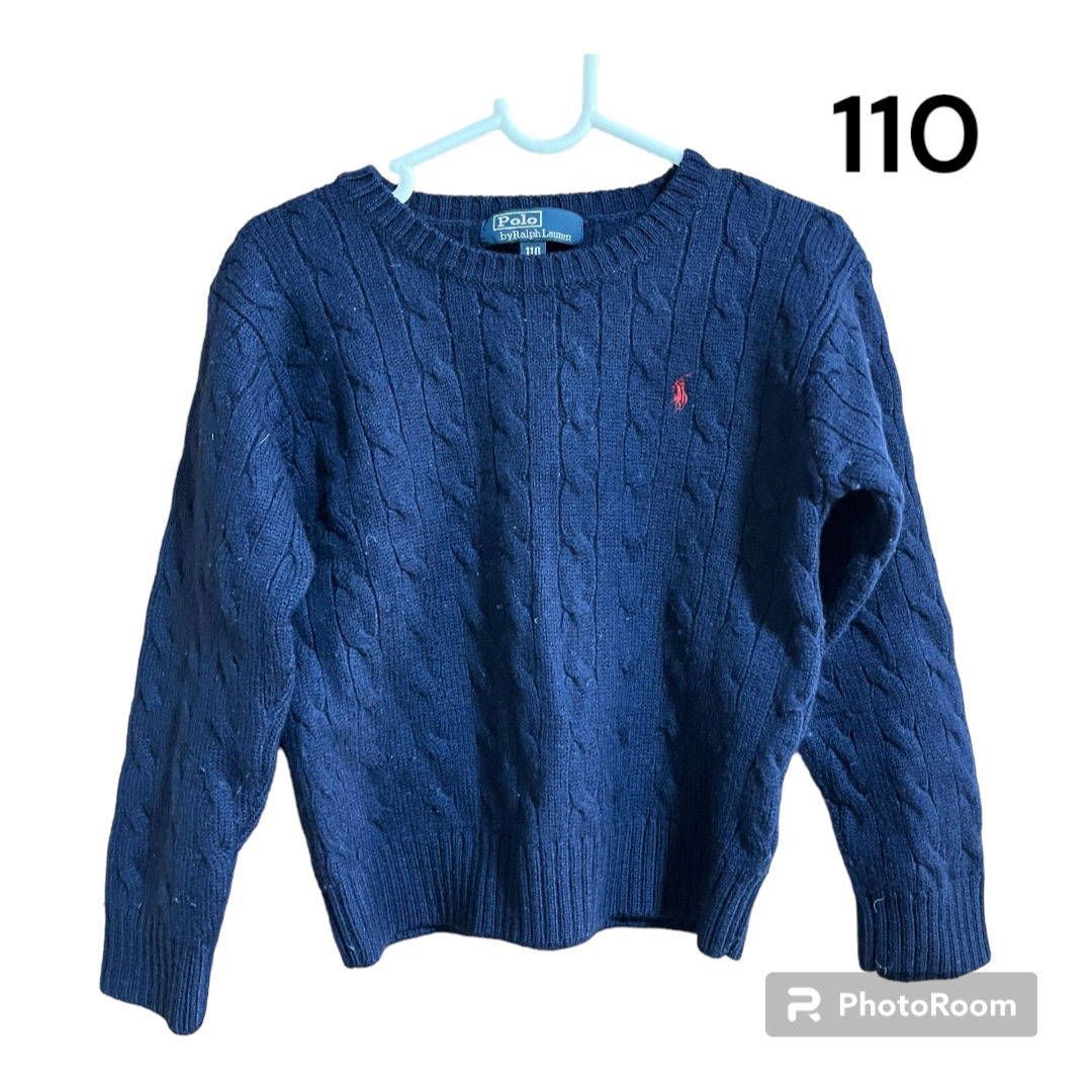 POLO RALPH LAUREN(ポロラルフローレン)のRALPH LAUREN キッズ ニット　ケーブル編み ネイビー 110 キッズ/ベビー/マタニティのキッズ服男の子用(90cm~)(ニット)の商品写真