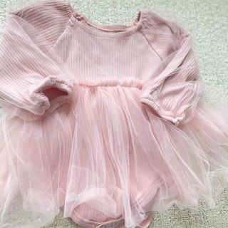 韓国服　チュールワンピース　美品80㎝(ワンピース)