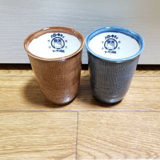 サンリオ(サンリオ)のハローキティ 豊天 ブーテン商店 ペア湯のみ/ブラウン&ブルー(グラス/カップ)