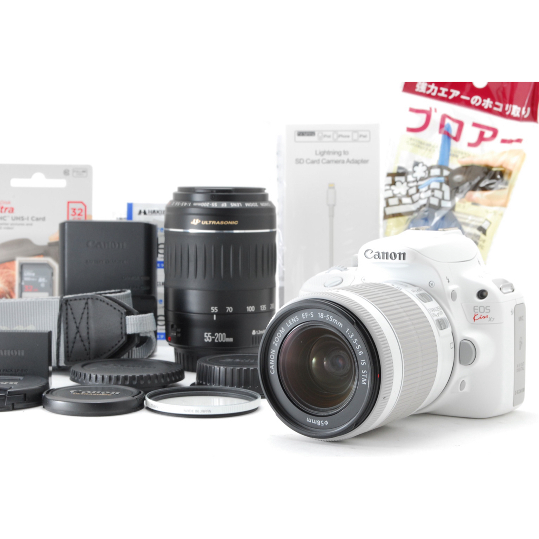 Canon - ダブルレンズ、可愛いホワイトカラーで大満足❣️Canon EOS