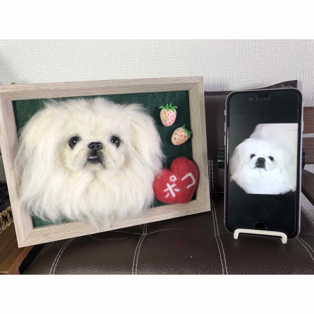 わんこ限定 うちの子プレート 羊毛フェルト作品 わんこ限定 うちの子プレート 羊毛フェルト作品