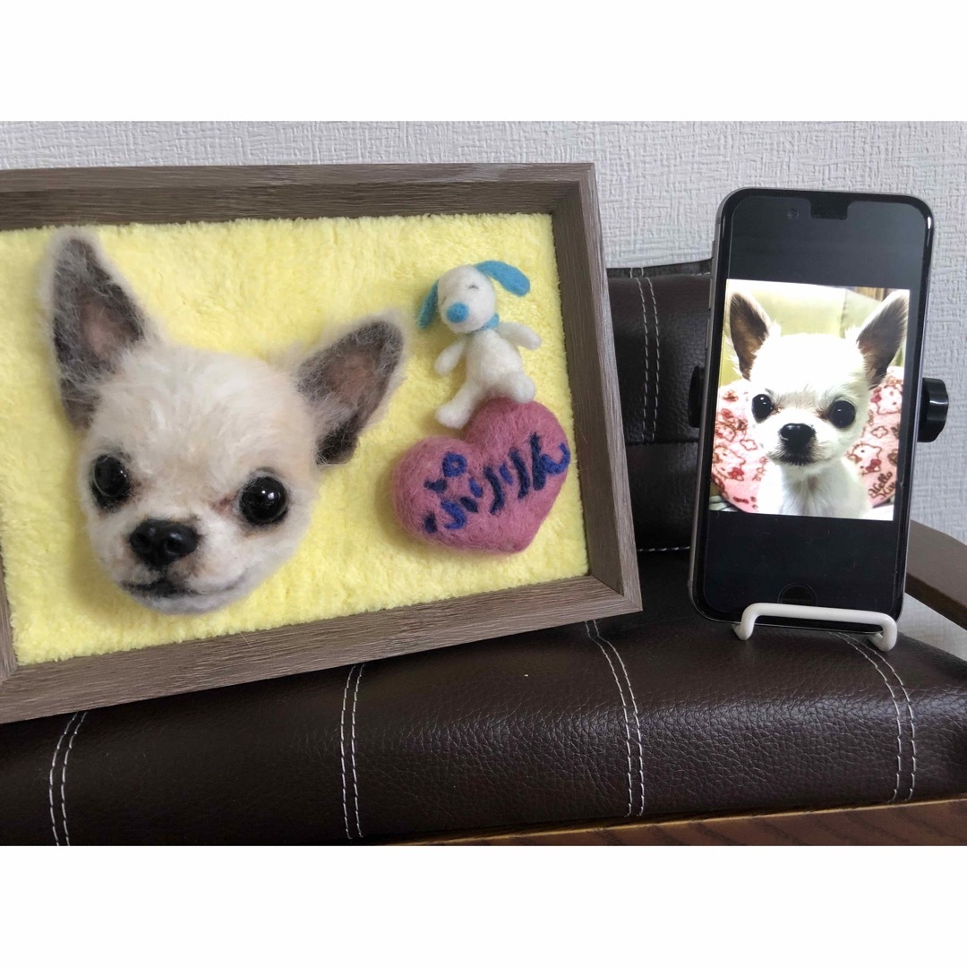 わんこ限定 うちの子プレート 羊毛フェルト作品 わんこ限定 うちの子プレート 羊毛フェルト作品