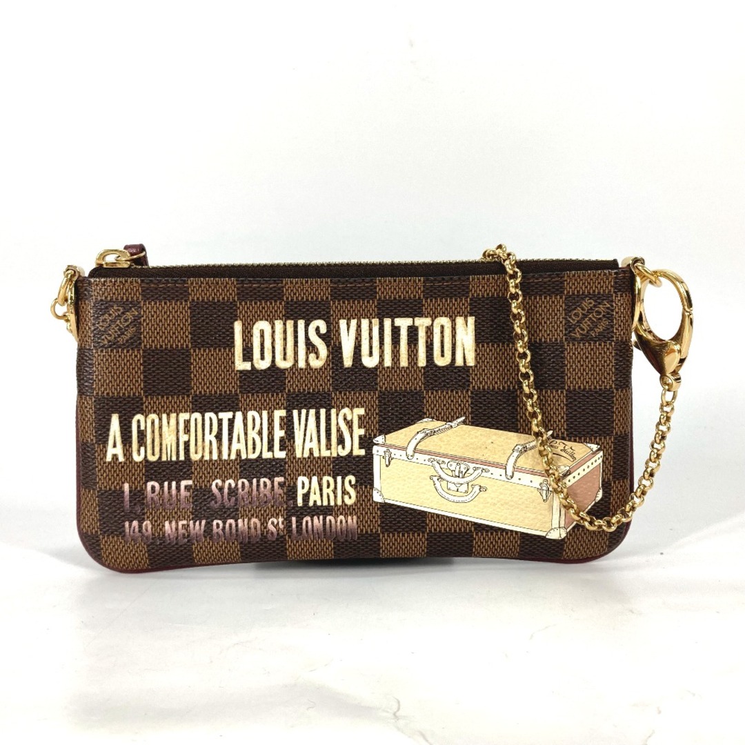 バッグルイヴィトン LOUIS VUITTON ポシェット ミラMM N63091 ダミエ アクセサリーポーチ カバン 肩掛け チェーンバッグ ショルダーバッグ ダミエキャンバス ブラウン