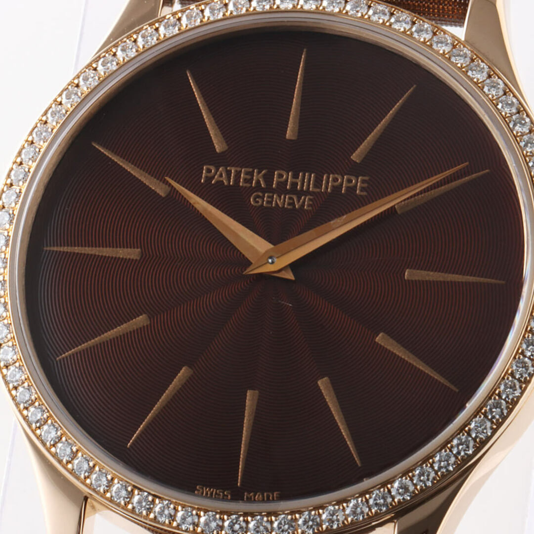 PATEK PHILIPPE(パテックフィリップ)のパテックフィリップ カラトラバ ベゼルダイヤ 4897R-010 レディース 中古 レディースのファッション小物(腕時計)の商品写真