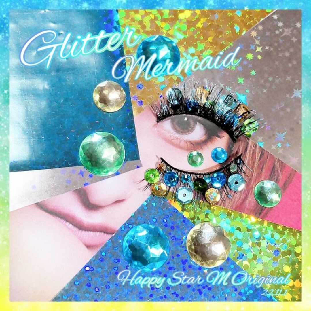 ❤感謝品★Glitter Mermaid★partyまつげ グリッター マーメイ コスメ/美容のベースメイク/化粧品(つけまつげ)の商品写真