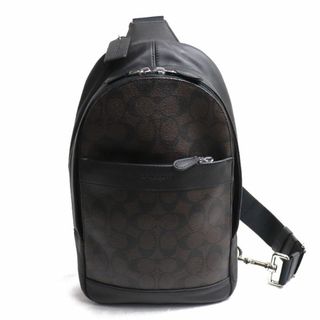 コーチ(COACH)のCOACH コーチ シグネチャー チャールズ パック ボディバッグ ブラウン F54787 ユニセックス【中古】【美品】(ボディバッグ/ウエストポーチ)