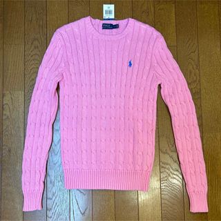 ポロラルフローレン(POLO RALPH LAUREN)の新品未使用♡ポロラルフローレン　ピンク　ニット　Sサイズ(ニット/セーター)