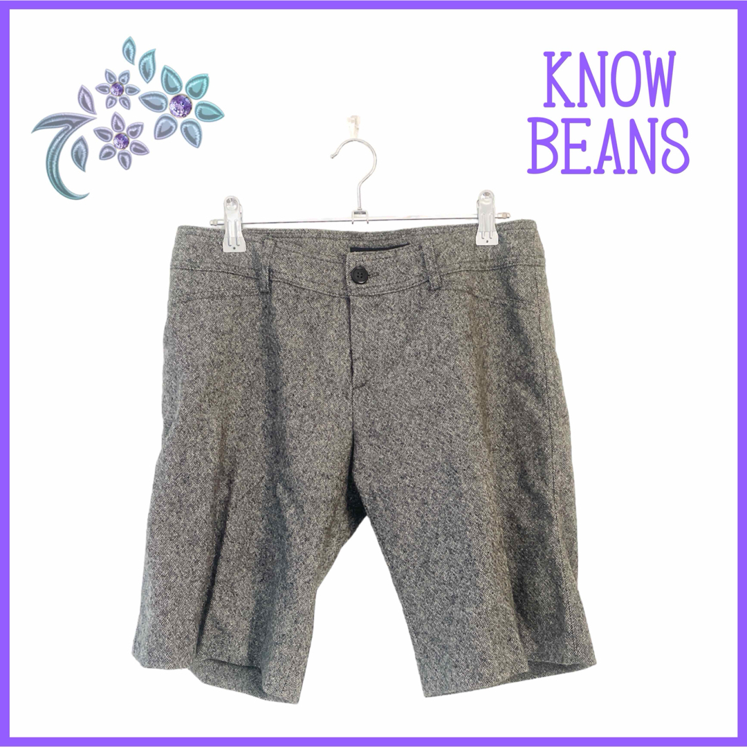 KNOW BEANS(ノービーンズ)の【KNOW BEANS】ショートパンツ 毛 カシミヤ アンゴラ グレー 36 S レディースのパンツ(ショートパンツ)の商品写真