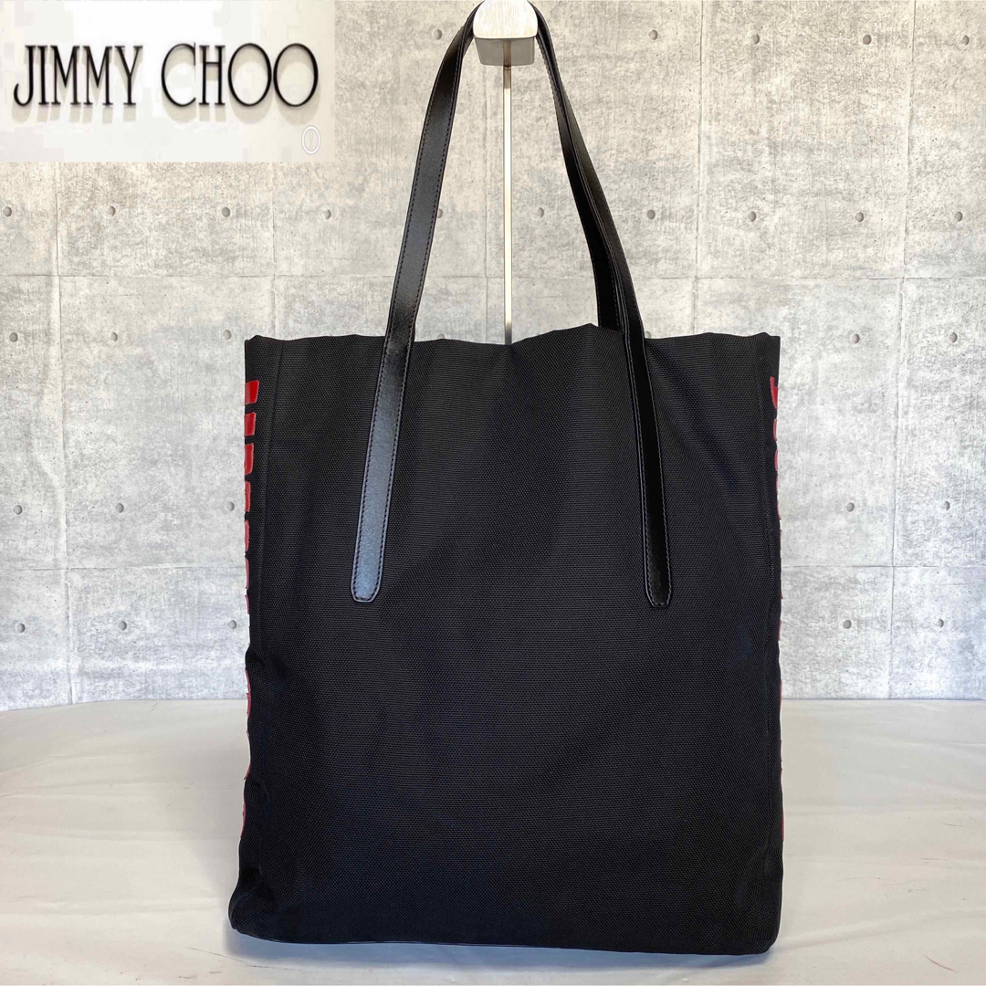 JIMMY CHOO(ジミーチュウ)の【良品】JIMMY CHOO PIMLICO N/S キャンバス トートバッグ レディースのバッグ(トートバッグ)の商品写真