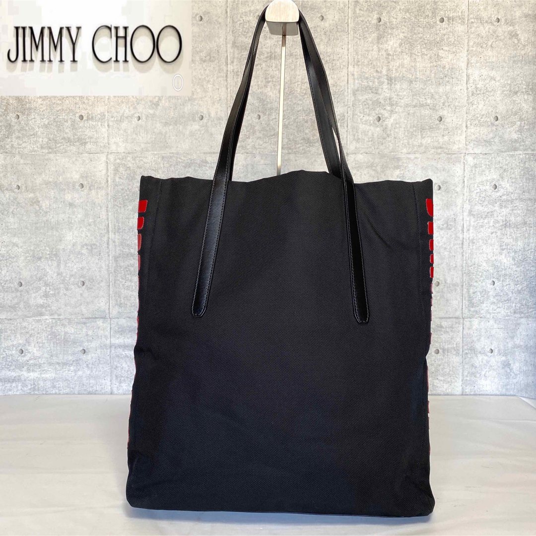 JIMMY CHOO(ジミーチュウ)の【良品】JIMMY CHOO PIMLICO N/S キャンバス トートバッグ レディースのバッグ(トートバッグ)の商品写真