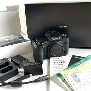 フジフイルム(富士フイルム)のショット数32回 美品 FUJIFILM X-H2 元箱付き 本体 ボディ(ミラーレス一眼)