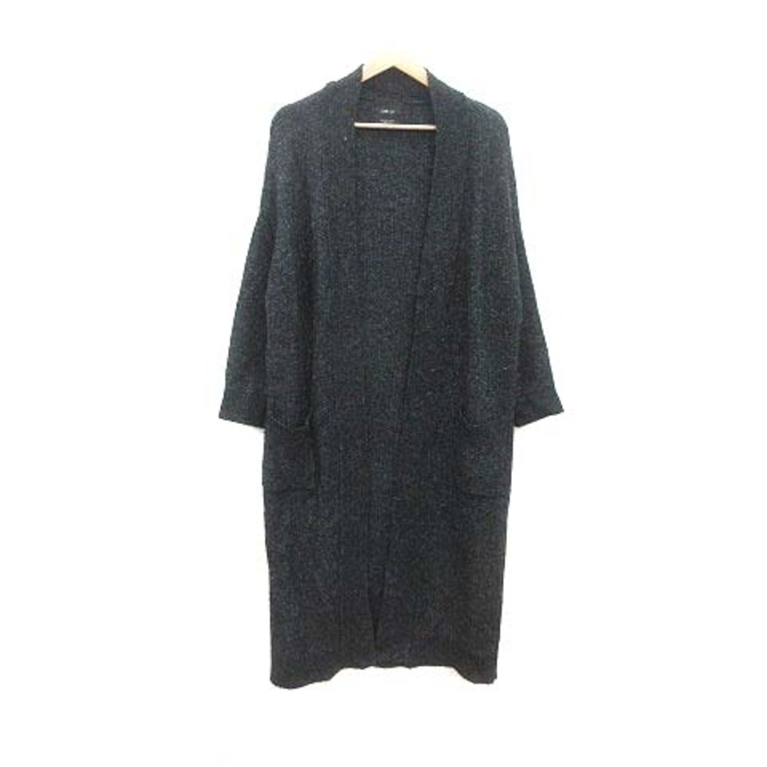 ZARA(ザラ)のZARA KNIT ロングカーディガン ニット 前開き 長袖 S 黒 ブラック レディースのトップス(カーディガン)の商品写真