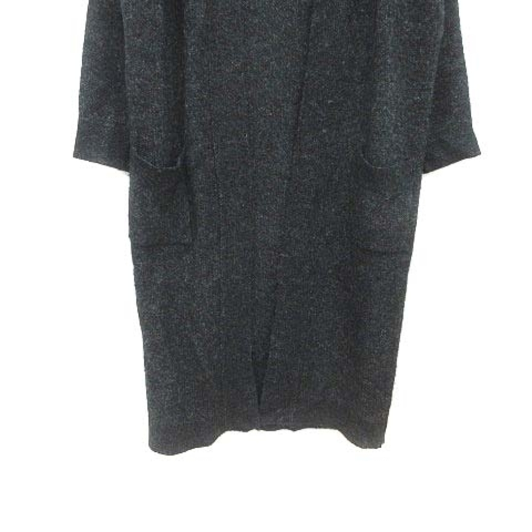 ZARA(ザラ)のZARA KNIT ロングカーディガン ニット 前開き 長袖 S 黒 ブラック レディースのトップス(カーディガン)の商品写真