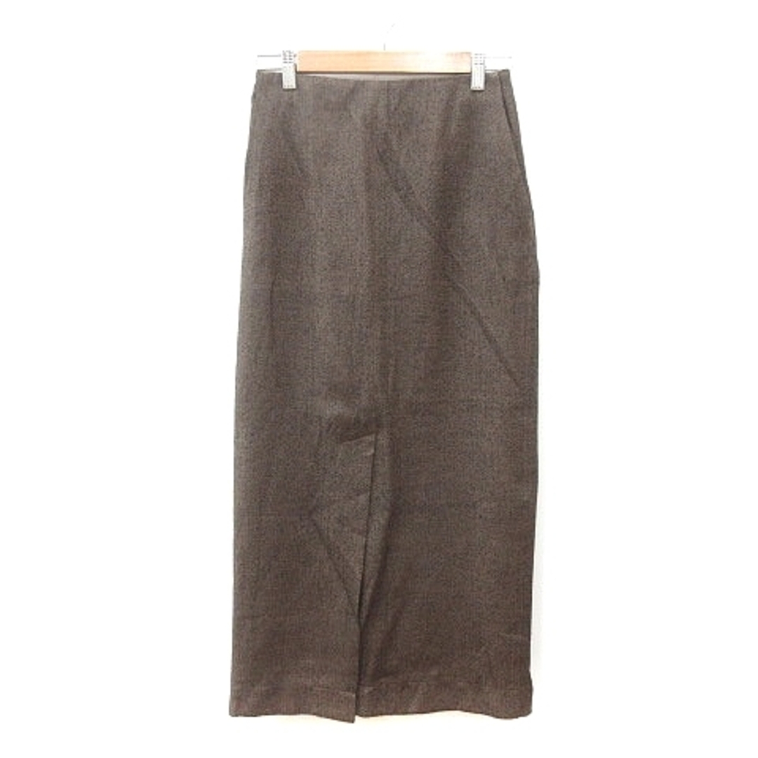 Adam et Rope'(アダムエロぺ)のアダムエロペ タイトスカート マキシ ロング 36 茶 ブラウン レディースのスカート(ロングスカート)の商品写真