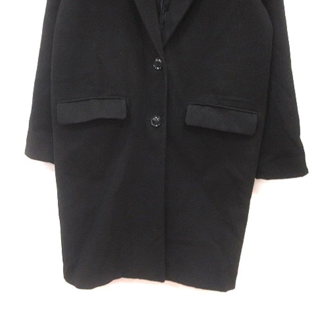 w closet(ダブルクローゼット)のダブルクローゼット チェスターコート 総裏地 F 黒 ブラック レディースのジャケット/アウター(その他)の商品写真