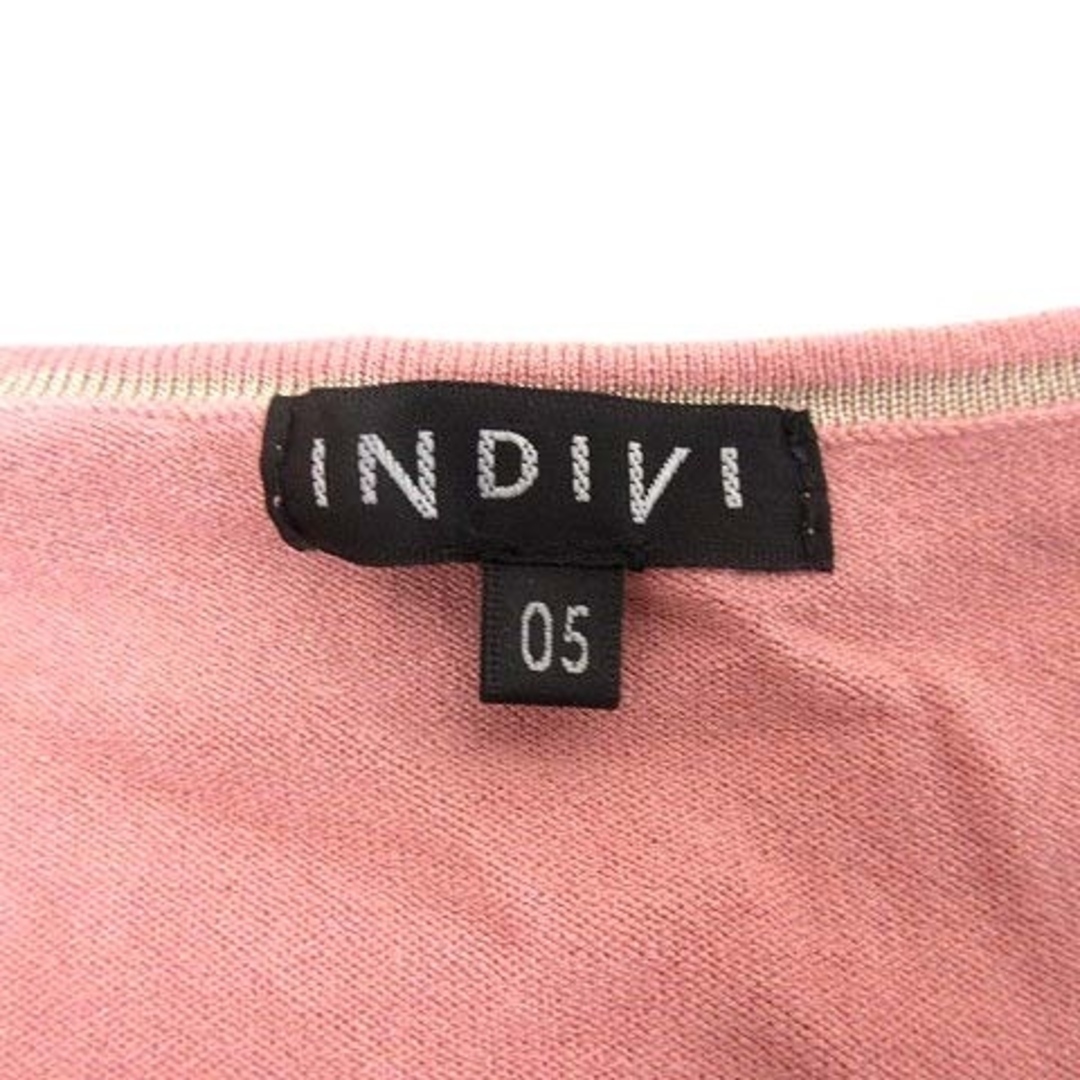 INDIVI(インディヴィ)のインディヴィ INDIVI ニット カットソー Vネック 長袖 05 ピンク レディースのトップス(ニット/セーター)の商品写真