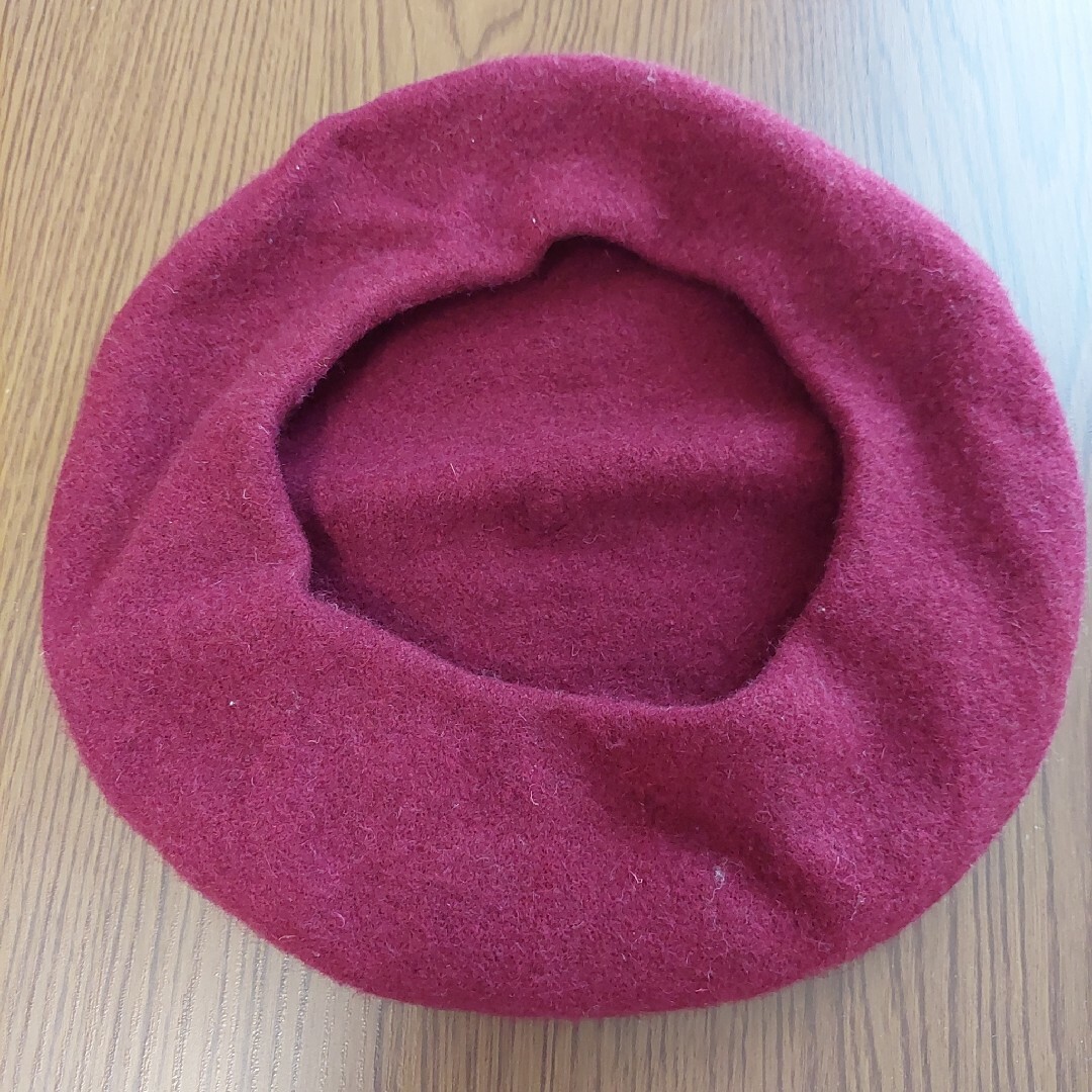 ベレー帽 ボルドー レディースの帽子(ハンチング/ベレー帽)の商品写真
