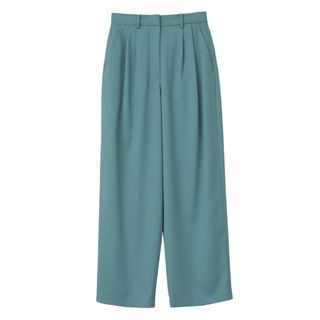 クラネ(CLANE)のCLANE☆ BASIC TUCK PANTSサイズ0ブルー(カジュアルパンツ)