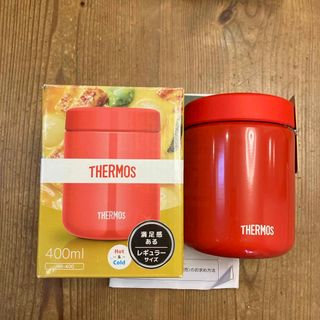 サーモス(THERMOS)の真空断熱スープジャー JBR-400 レッド(弁当用品)