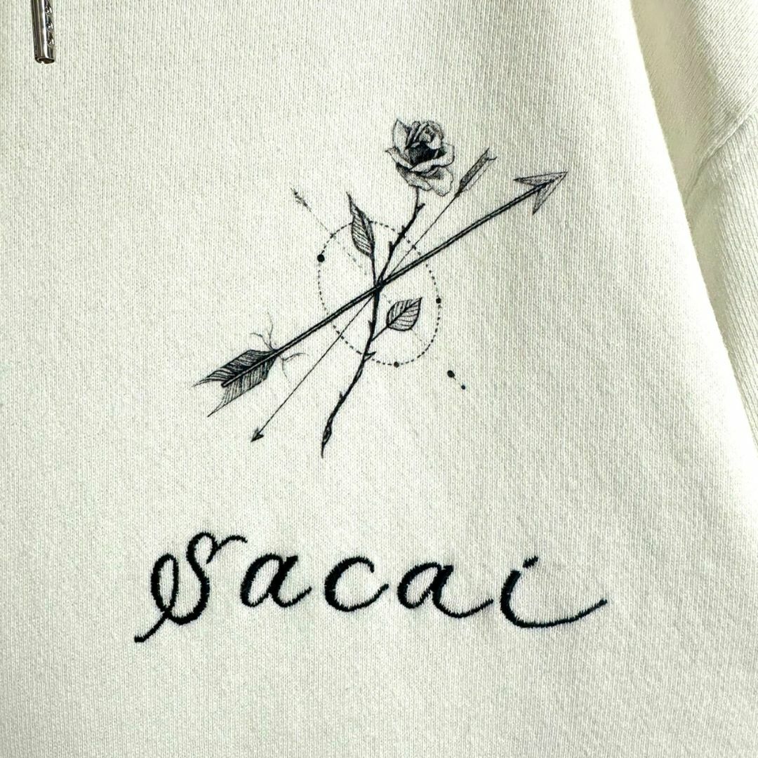 sacai(サカイ)の【希少モデル】sacai × Dr.Woo パーカー コラボ 刺繍ロゴ プリント メンズのトップス(パーカー)の商品写真