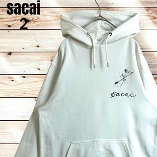 サカイ(sacai)の【希少モデル】sacai × Dr.Woo パーカー コラボ 刺繍ロゴ プリント(パーカー)