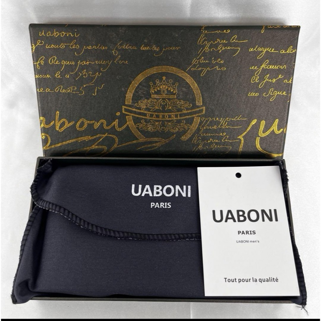 特注限定品 定価17万 UABONI幻のパティーヌ二つ折り長財布EU製 牛革 メンズのファッション小物(長財布)の商品写真