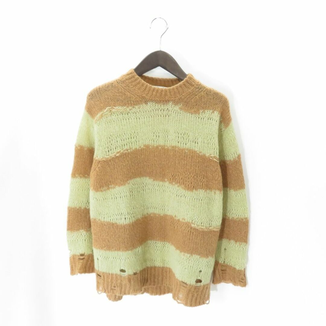 ACNE STUDIOS 21aw Distressed Striped Sweater  Size-XXS採寸