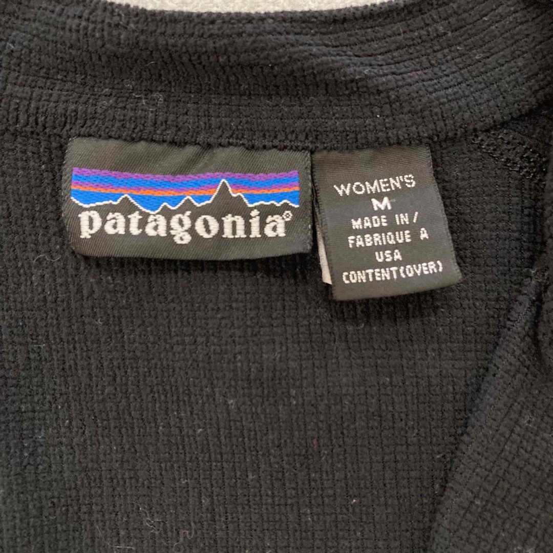 patagonia(パタゴニア)の【美品】古着　パタゴニア　USA製　ハーフジップ　フリース　レディース　黒　M レディースのトップス(トレーナー/スウェット)の商品写真