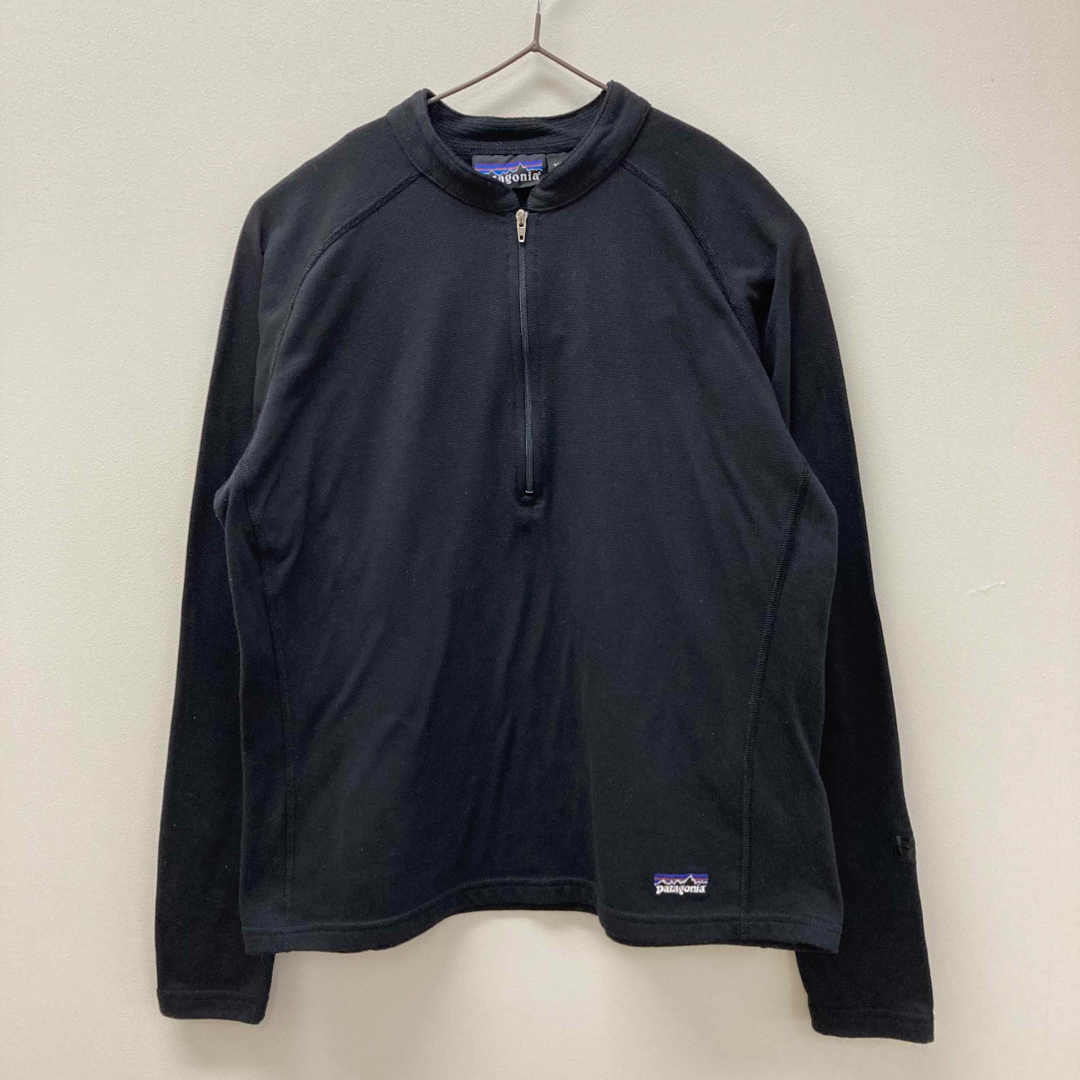 patagonia(パタゴニア)の【美品】古着　パタゴニア　USA製　ハーフジップ　フリース　レディース　黒　M レディースのトップス(トレーナー/スウェット)の商品写真