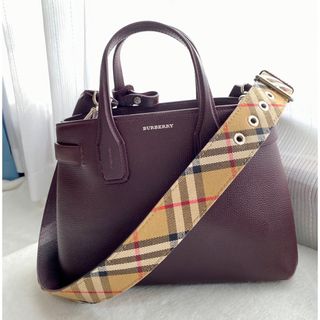 バーバリー(BURBERRY)のBURBERRY バーバリー 2WAY ショルダー／ハンドバッグ チェックレザー(ハンドバッグ)